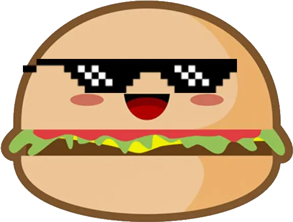 Download Free Kawaii Burger Clipart Hamburger Kawaii Discord Emojis Png Cheeseburger Transparent