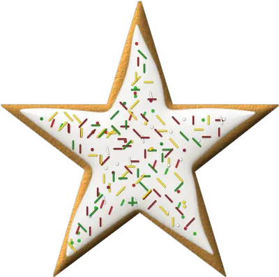 Christmas Cookie Star Clip Art For Kids Star Cookie With Dot Png Christmas Cookie Png