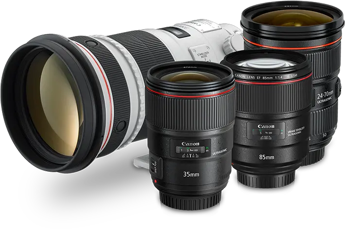 Lenses Canon Professional Grade Lenses 70mm F L Ii Png Camera Lense Png