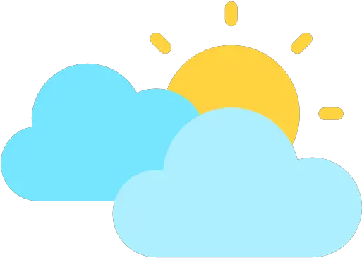 Clouds And Sun Free Weather Icons Dot Png Sun Cloud Icon