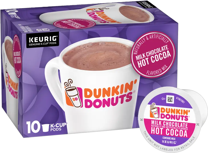 Dunkinu0027 Hot Cocoa Mix K Cup Pods Dunkin Hot Chocolate K Cups Png Hot Cocoa Png