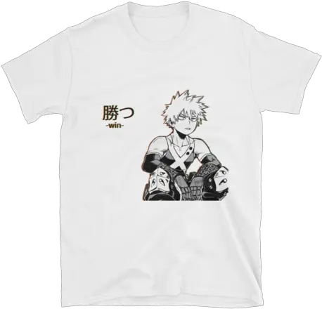 Katsuki Bakugou Win Shortsleeve Unisex Tshirt Poster De Anime En Blanco Y Negro Png Bakugou Png