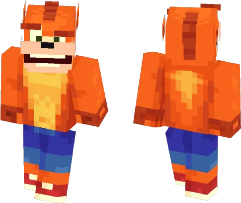 Download Crash Bandicoot Minecraft Skin Minecraft Png Crash Bandicoot Woah Png