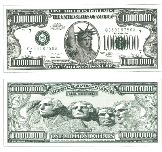 Do They Really Million Dollar Bill Print Png 5 Dollar Bill Png