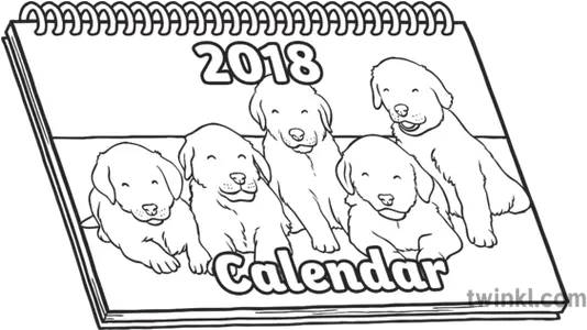 2018 Calendar Time Measurement Day Month Year Eyfs Black And Dot Png 2018 Calendar Png