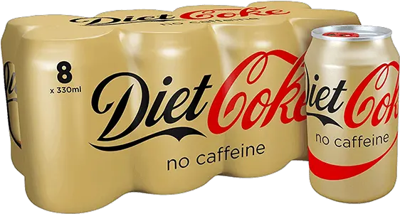 Diet Coke Caffeine Free Cans 8 X 330ml Coca Cola Png Diet Coke Png