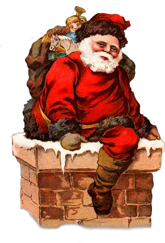 Charming Vintage Christmas Clip Art Santa Claus Png Santa Transparent Background