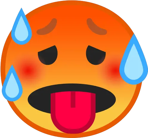 Hot Face Emoji Hot Face Emoji Android Png Emoji Faces Png