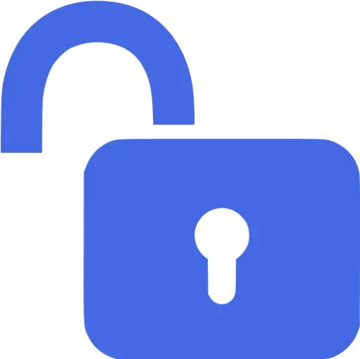 Royal Blue Unlock Icon Icon Blue Lock Unlocked Png Unlock Icon