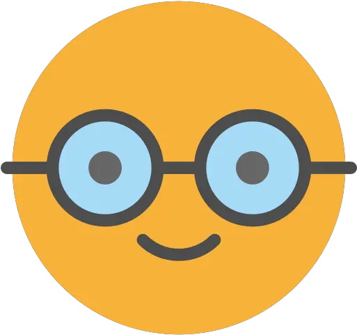 Geek Icon Geek Emoji With Glasses Png Nerd Png