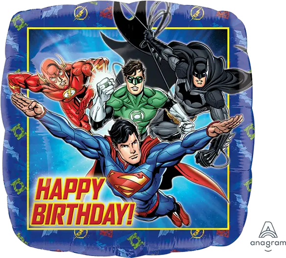 Justice League Happy Birthday Balloon Feliz Cumpleaños Liga De La Justicia Png Justice League Png