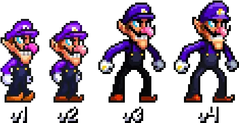 Helljumpers Hellish Pixel Drop Zone Waluigi Pixel Sprite Png Waluigi Transparent