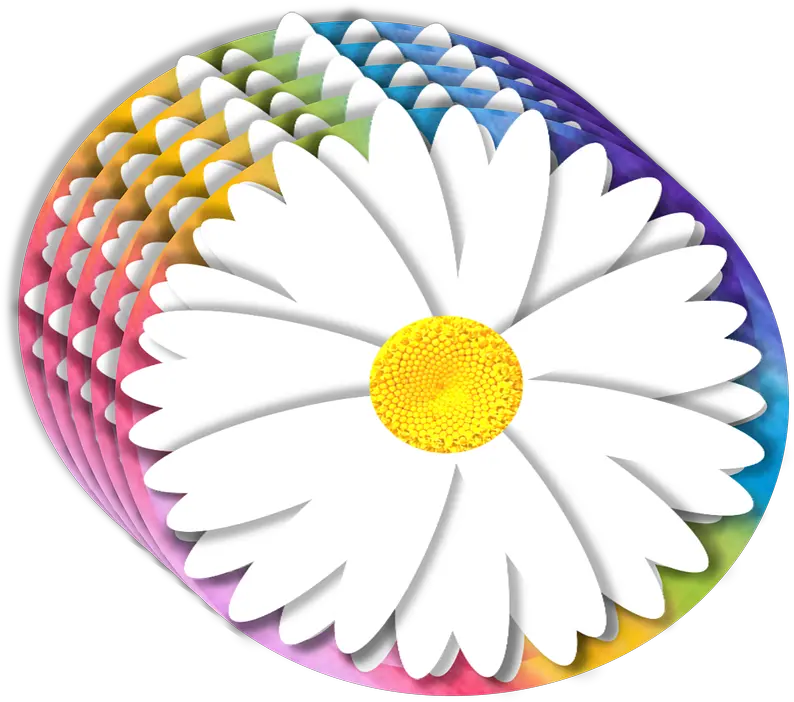 Daisy 3d Element Free Image On Pixabay Color Symbolism Png Rainbow Background Png