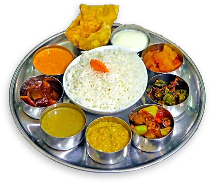 An Online Cum Offline Tiffin Service Indian Veg Thali Png Cum Transparent Background