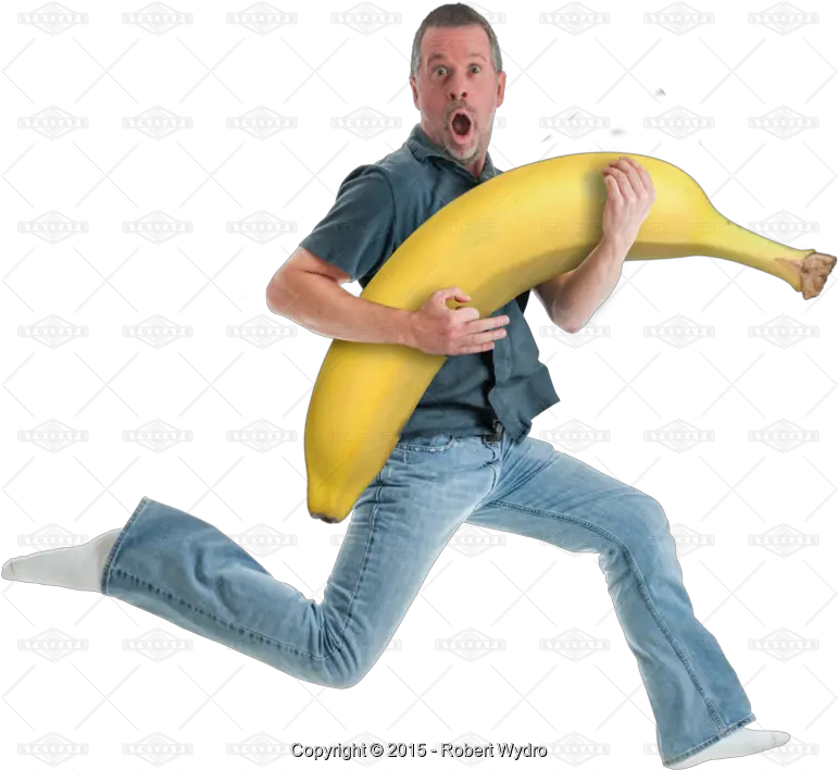 Transparent Png Adult Male Jumping With Banana Stock Banana Stock Banana Transparent