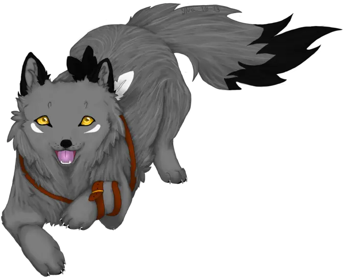 Download Grey Puppy By Wolves Anime Wolf No Background Anime Wolf Transparent Background Png Puppy Transparent Background