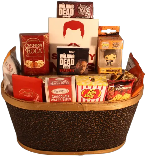 Walking Dead Gift Baskets Gift Basket Png Basket Transparent