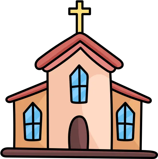 Pin Church Drawing For Kids With Colour Png Jesus Baptism Icon