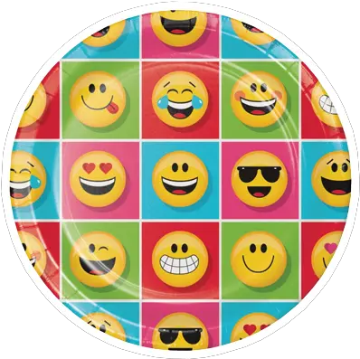 Download Hd Ditsy Floral Emoji Round Png Party Emoji Transparent