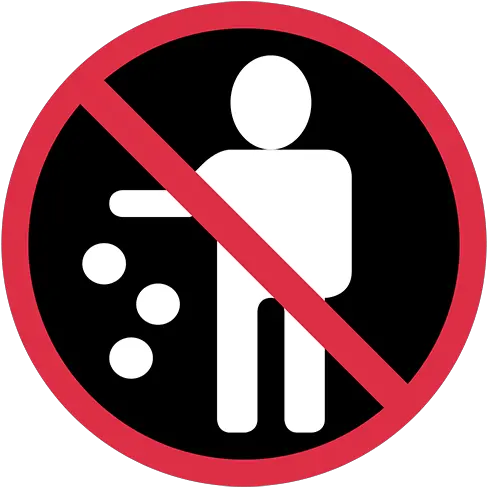 Do Not Litter Symbol No Littering Emoji Png Do Not Symbol Transparent