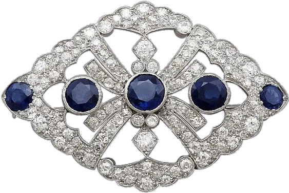 Brooch With Sapphire And Diamond Transparent Png Stickpng Brooch Diamond Transparent