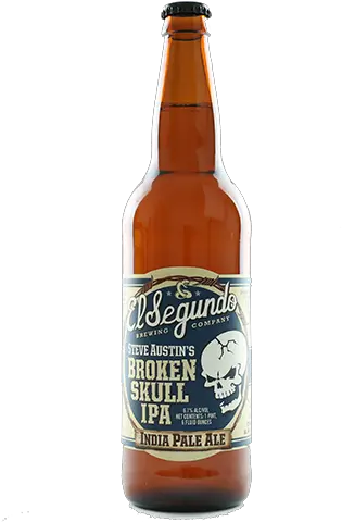 Steve Austins Broken Skull Ipa Beer Bottle Png Broken Bottle Png