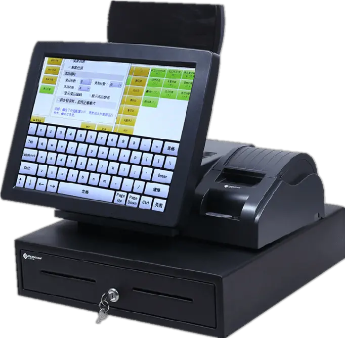 Supermarket Cash Register Transparent Cash Register With Receipt Printer Png Cash Register Png