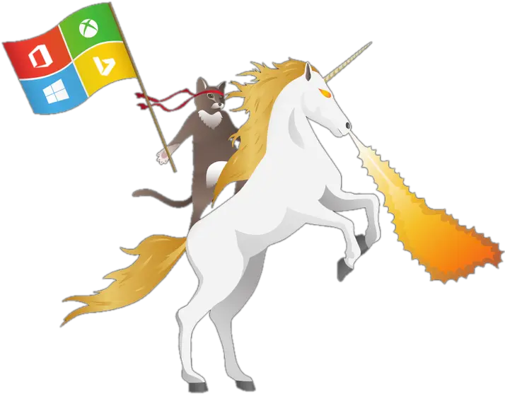 Free Download Ninjacat Unicorn With Hololens And Transparent Logo Cat Riding A Unicorn Png Unicorn Transparent Background