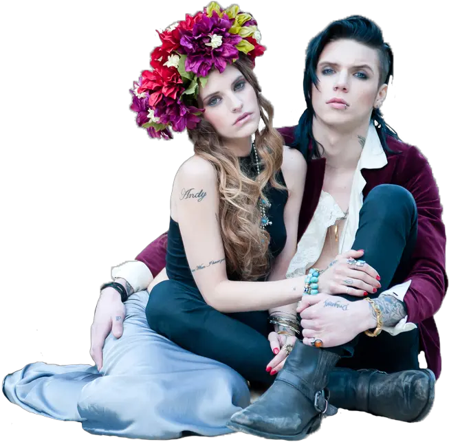 Ride Andy Biersack And Juliet Simms Png Andy Biersack Png