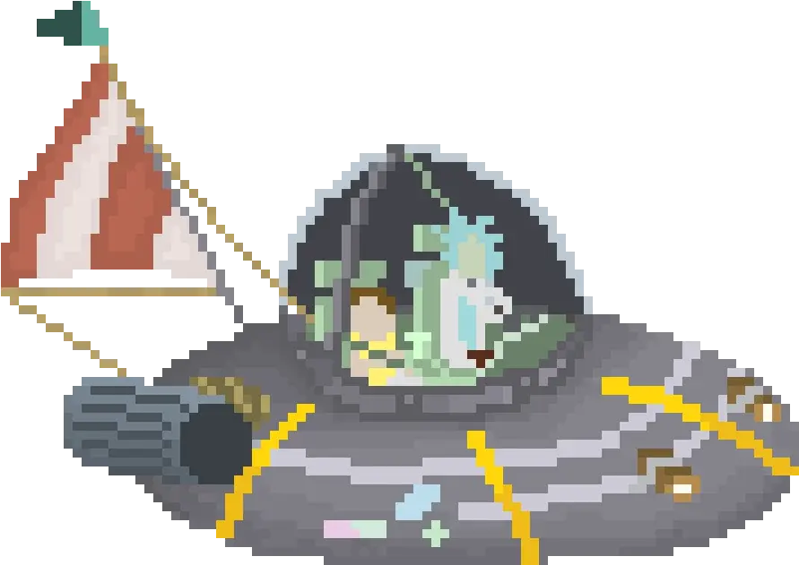 Download Rick And Morty Spaceship Rick And Morty Ship Png Sprite Pixel Art Spaceships Morty Transparent