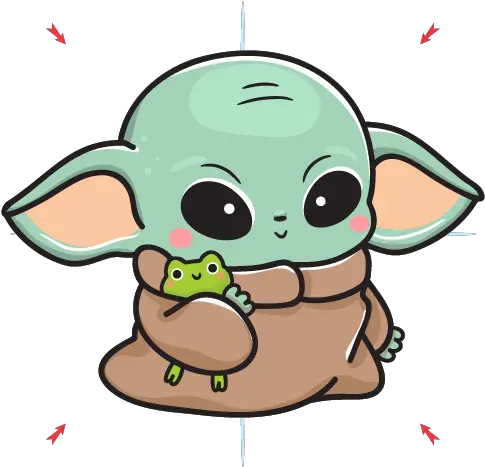 How To Draw Baby Yoda Kawaii Art Easy Step By Step Guide Coloring Easy Baby Yoda Drawing Png Yoda Icon