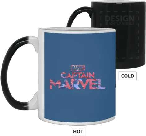 Captain Marvel Bold Tie Dye Movie Logo Color Changing Mug 11 Oz Mug Png Movie Logo