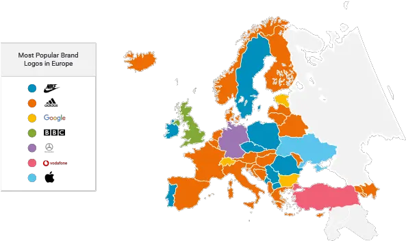 Brandwatch Adidas Has The Most Shared Logo Of Any Brand Map Of Europe Silhouette Png Adidas Logos