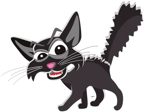 Creepy Halloween Cat Illustration Transparent Png U0026 Svg Scary Cat Clipart Halloween Cat Png