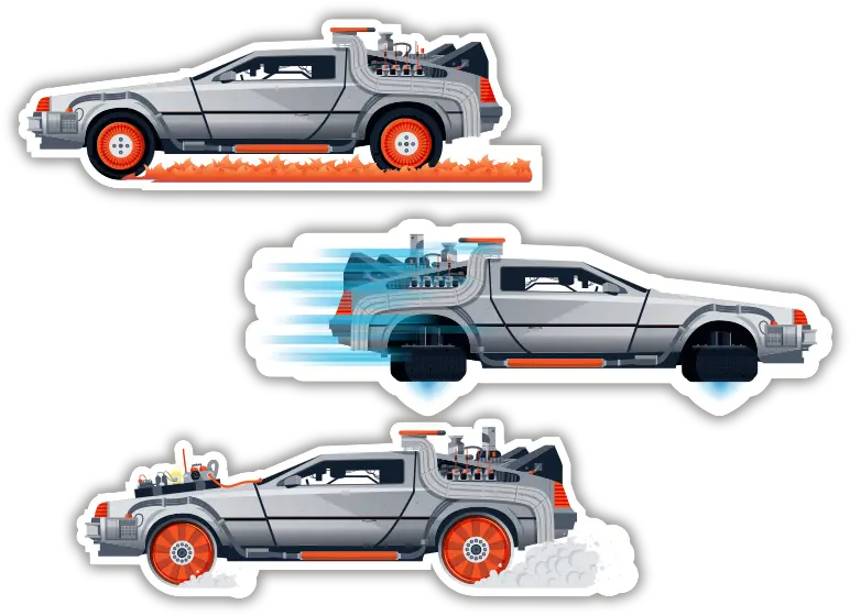 Back To The Future Delorean Trilogy Package Delorean Back To The Future Trilogy Png Delorean Png