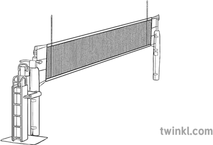 Volleyball Net Black And White Illustration Twinkl 110 Metres Hurdles Png Volleyball Net Png