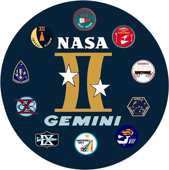 Project Gemini Composite Logo Round Beach Towel Nasa Gemini Program Logo Png Nasa Logo Transparent