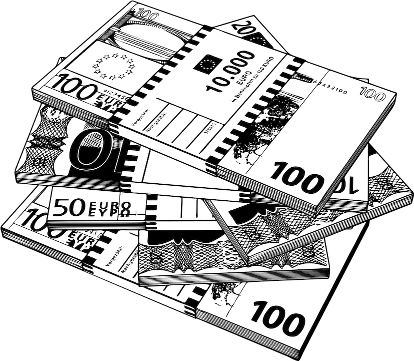 Money Bills Banknotes Free Vector Graphic On Pixabay Philippine Money Clipart Black And White Png Pile Of Money Png