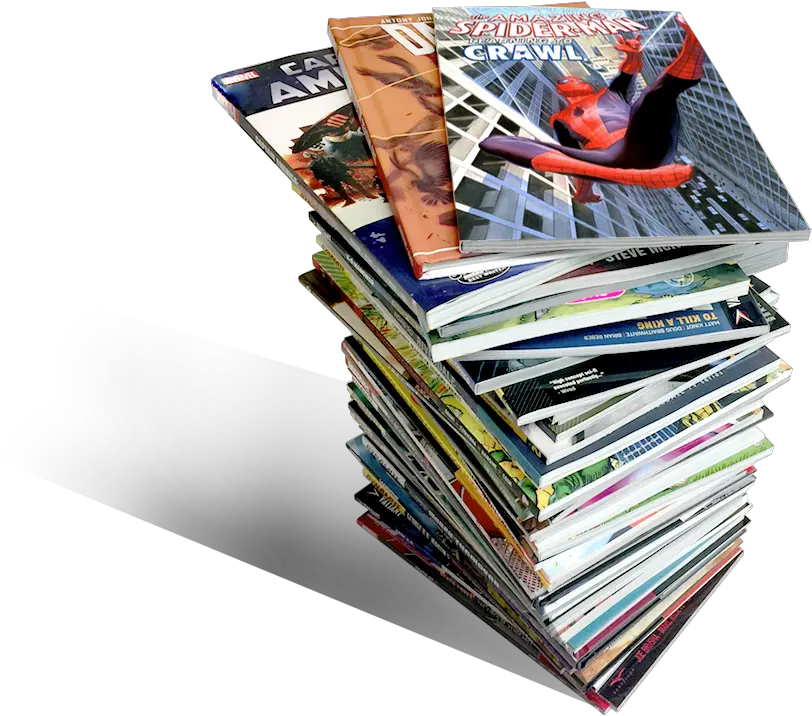 Co Comics U0026 Cartoons Searching For Posts With The Image Comic Book Stack Png Book Stack Png