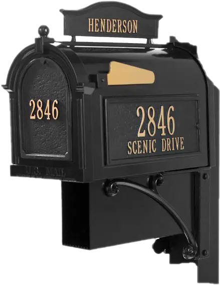 Mailbox Png Hd Quality Black Mailbox Gold Mailbox Png