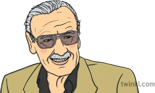 Stan Lee Portrait Marvel Comic Writer Cartoon Png Stan Lee Png