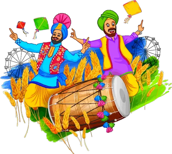 Download Lohri Folk Dance Hand Drum Indian Musical Happy Baisakhi Png Dance Png