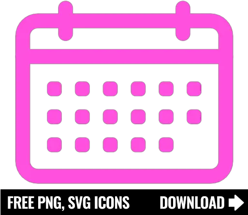 Free Pink Calendar Icon Symbol Png Svg Download Online Education Icon Calendar Of Events Icon