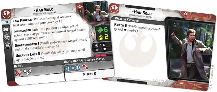 Star Wars Legion Han Solo Inferno Squad Legion Card Png Han Solo Png