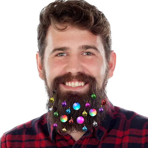 4 Lights Beard Ornaments Christmas Lights For Beards Png Goatee Png