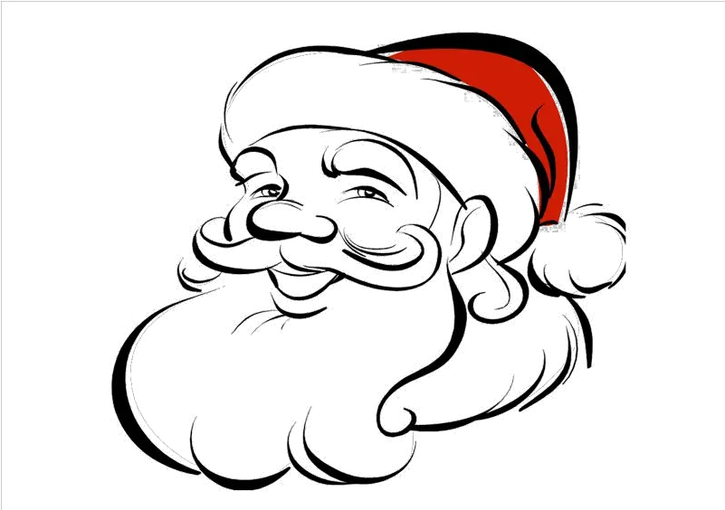 Christmas Santa Face Transparent Image Drawings For Christmas Day Png Santa Face Png