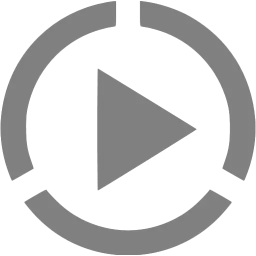 Download Hd White Play Png Play Video Icon White White Circle Grey Outline Video Play Png