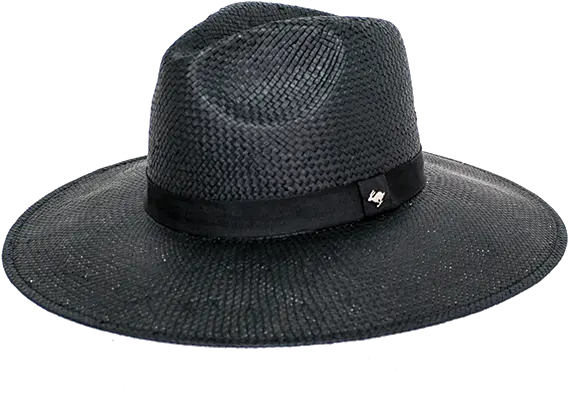 Alexa Wide Brim Straw Hat Black Hat Full Size Png Fedora Straw Hat Png