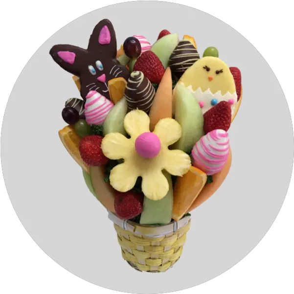 Easter Basket Bouquet Gelato Png Easter Basket Png