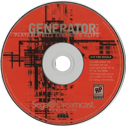 Generator Volume 1 Playable Bits And Video Clips Sega Dreamcast Game Used Sonic The Hedgehog Png Dreamcast Png